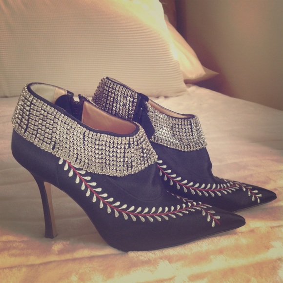 Manolo Blahnik Shoes - Manolo Blahnik Bumabi Rhinestone Boots FINAL PRICE